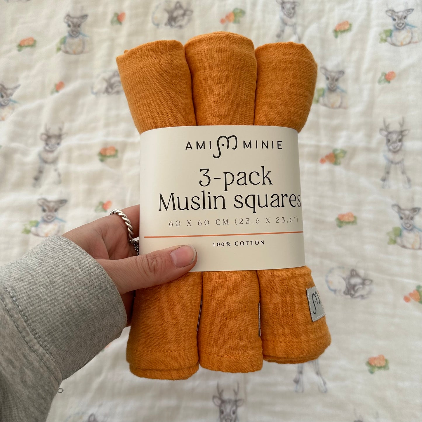 3-pack Muslin squares Cloudberry - Limited edition