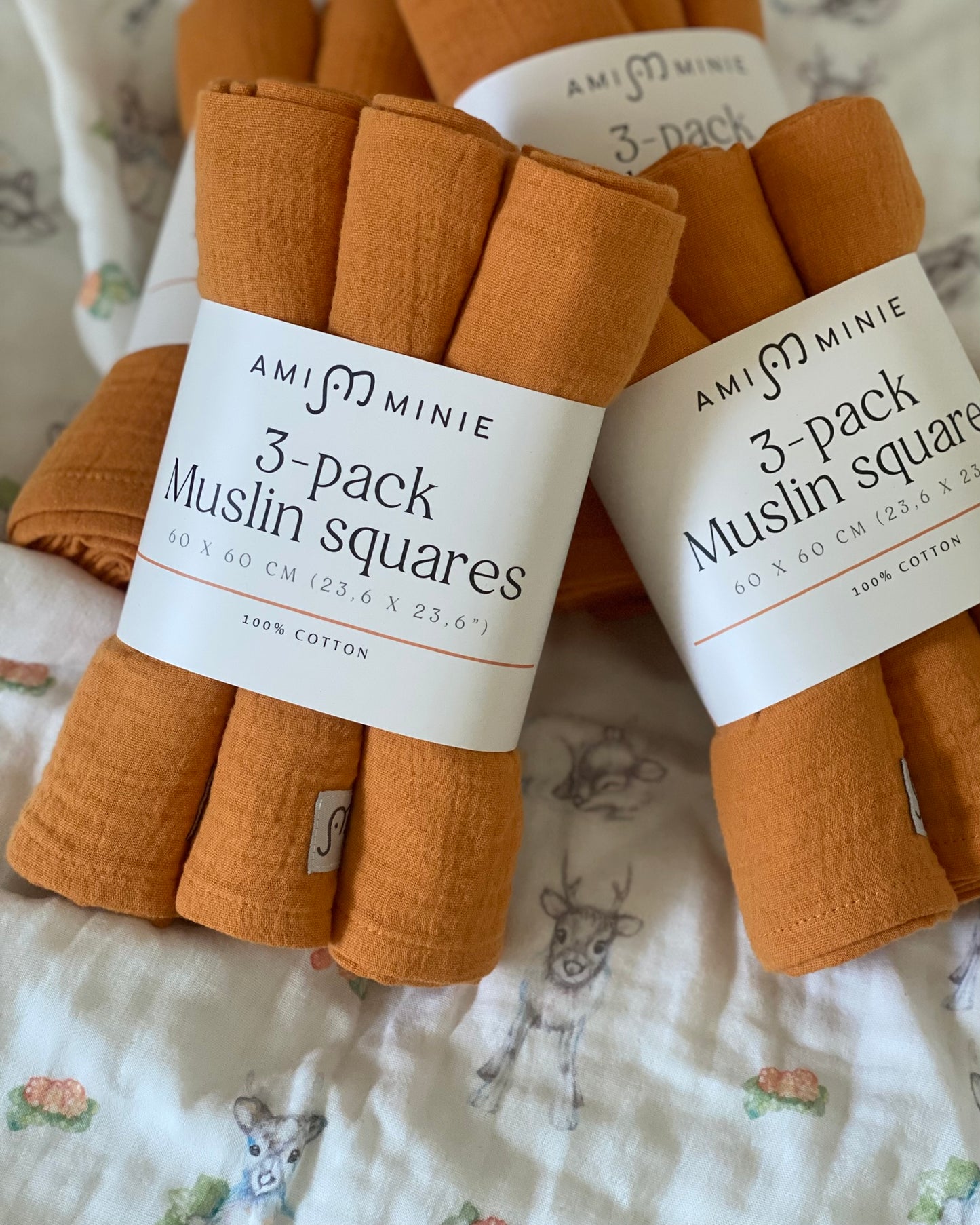 3-pack Muslin squares Cloudberry - Limited edition