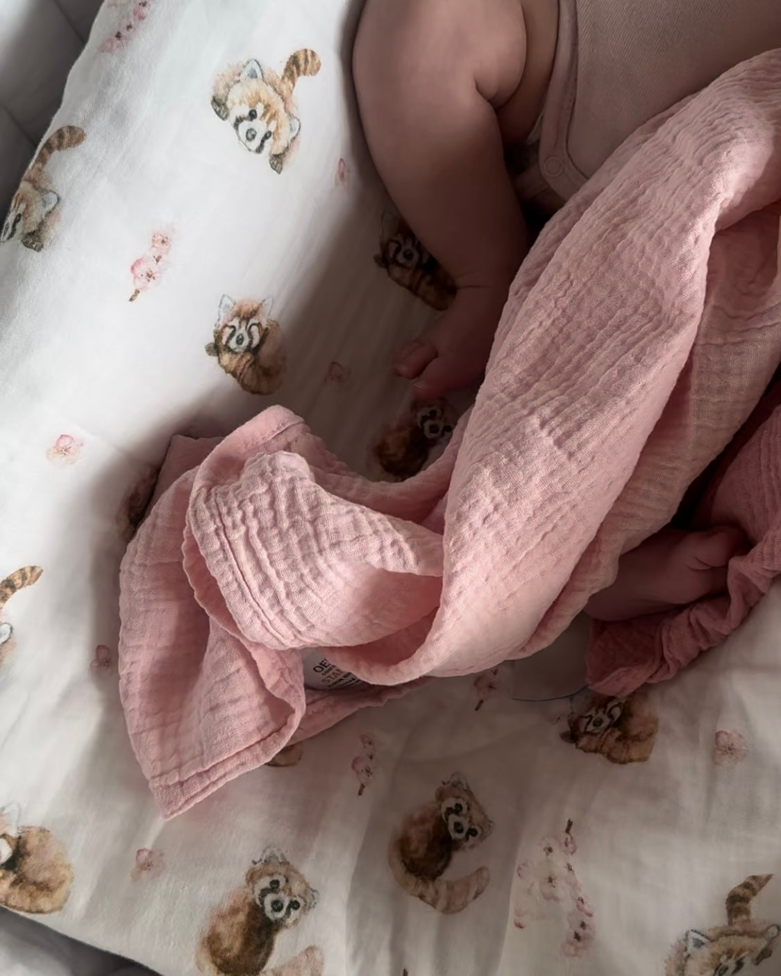 3-pack Muslin squares Pink/White